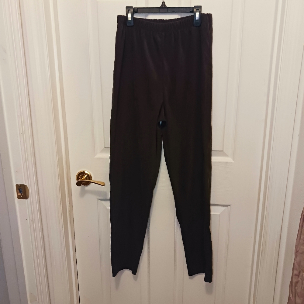 Helene Blake Pants Chic Trousers Size 8 Dark Brown Preppy Slacks